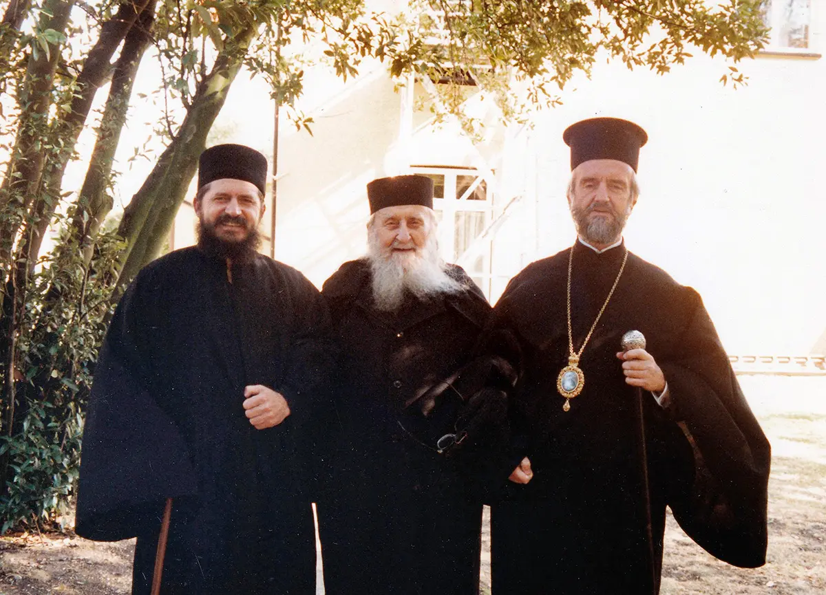 Elder Sophronios аnd Metropolitan John, Essex, May 25, 1987