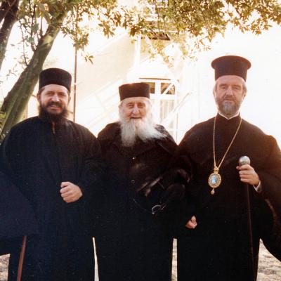 Elder Sophronios аnd Metropolitan John, Essex, May 25, 1987